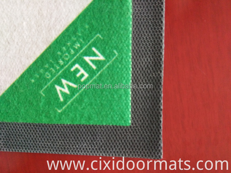 Eco-Friendly Non Woven Fabric branded rubber beer bar mat with logo